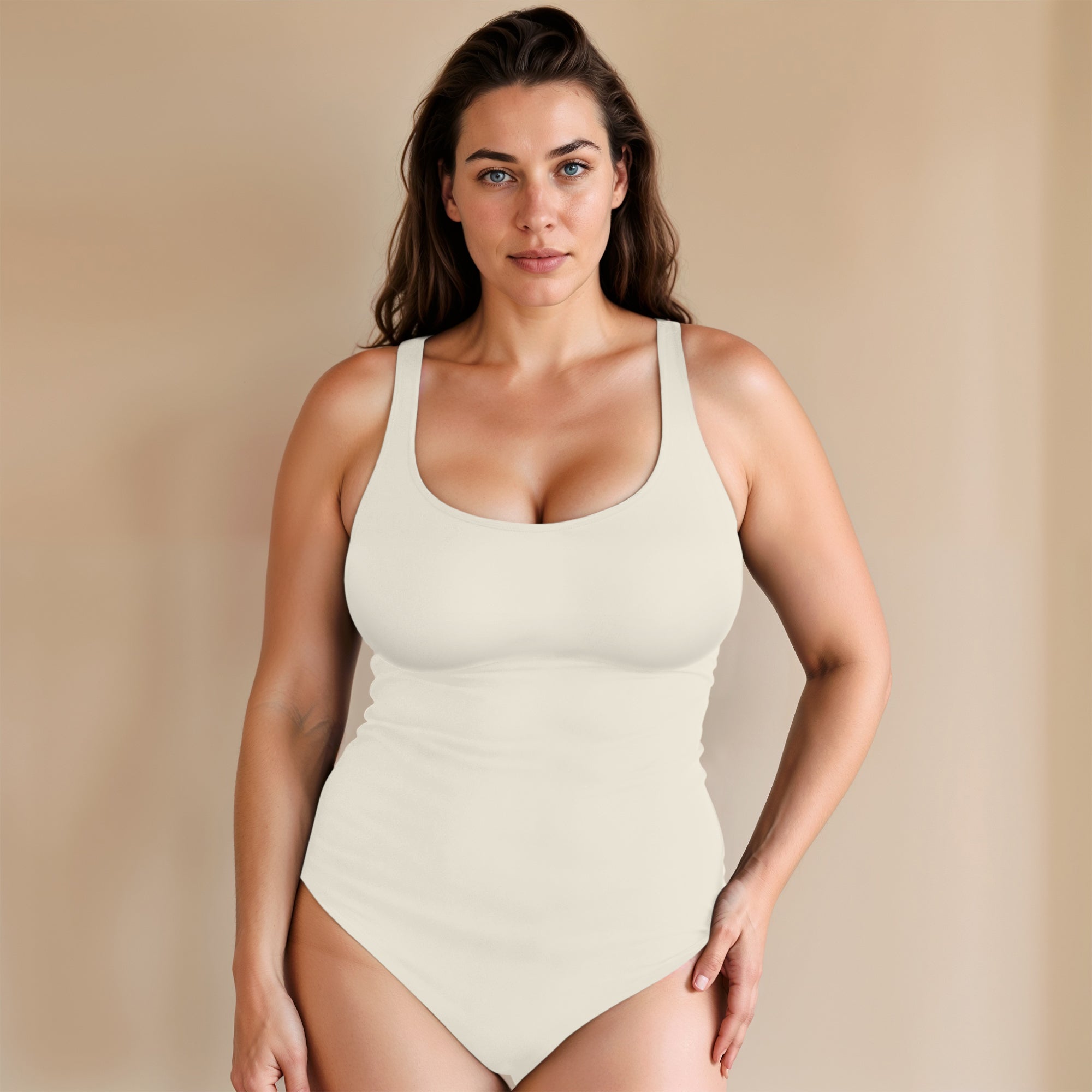 Shaping-Bodysuit mit rundem Ausschnitt